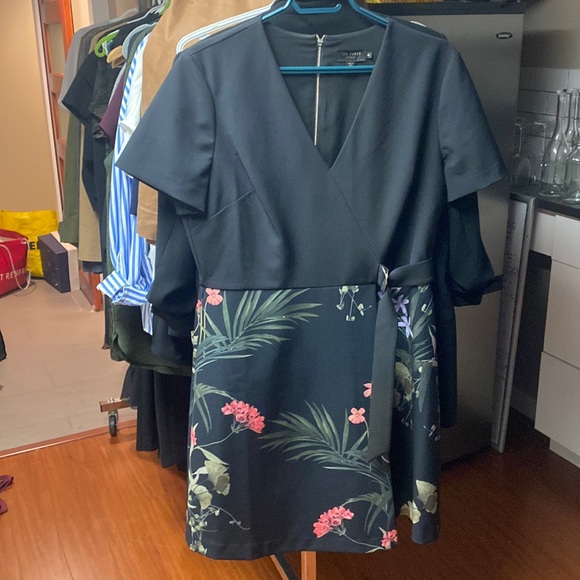 Ted Baker faux wrap dress - Picture 1 of 4